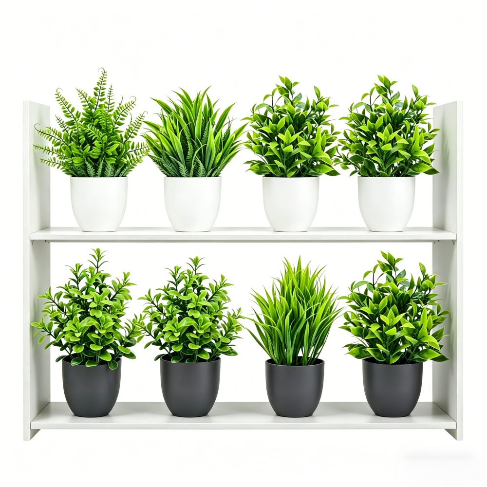 Snake Plant - مجموعة من 4 نباتات اصطناعية صغيرة