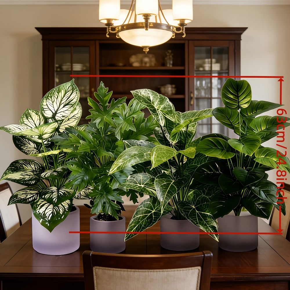 4 قطع نباتات اصطناعية بـ 48 ور - مراجعة Snake Plant وسعره