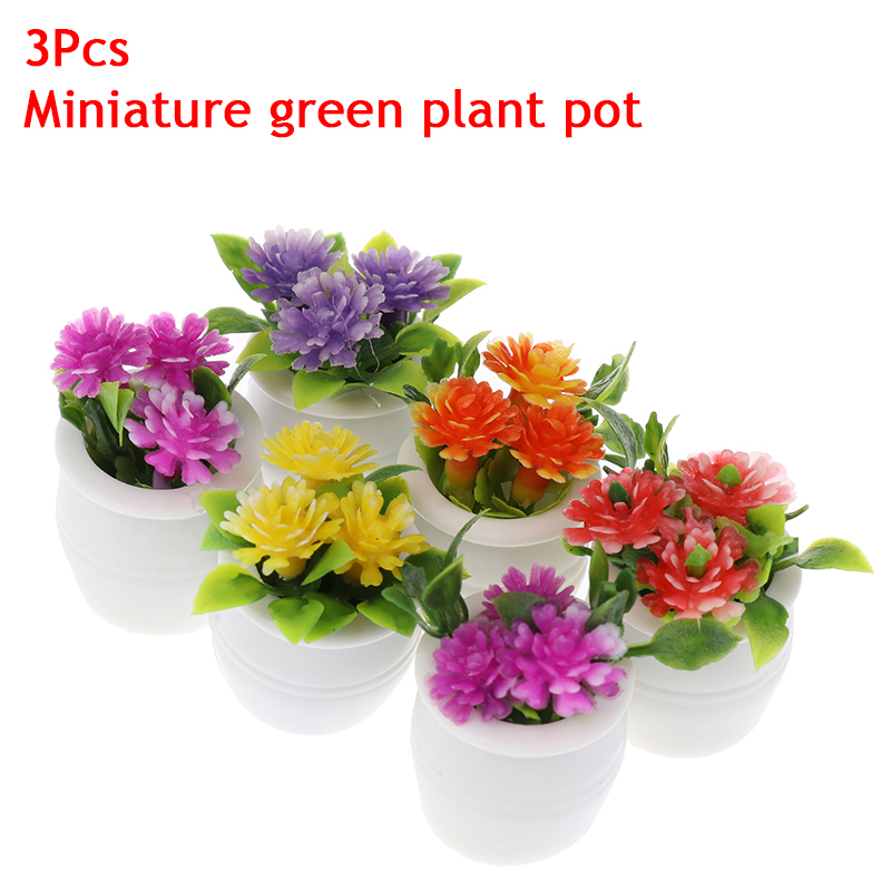 3 قطع محاكاة صغيرة لبيت الدمية - مراجعة Plant Pot وسعره
