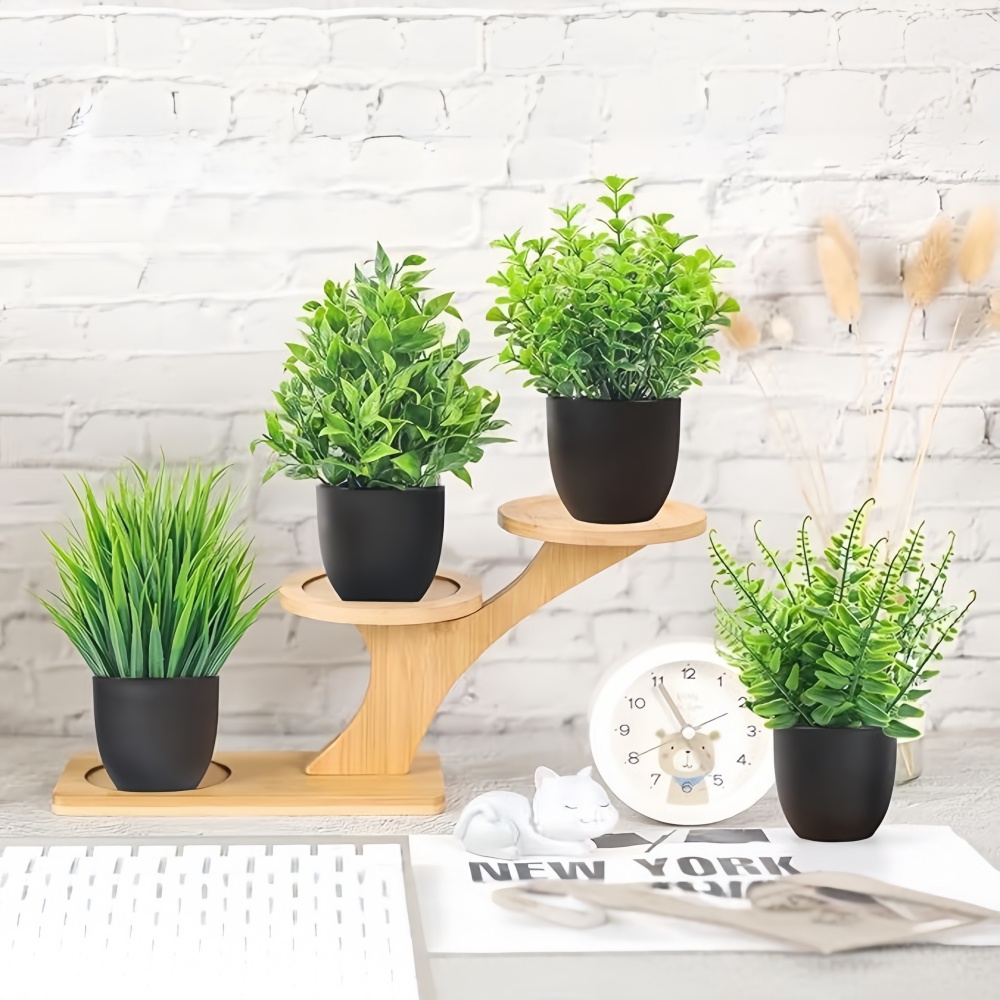 مجموعة من 4 نباتات اصطناعية صغ - مراجعة Snake Plant وسعره