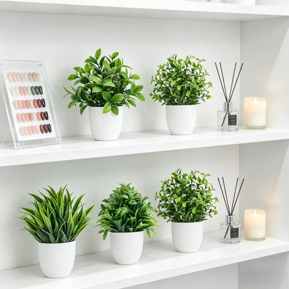 مجموعة من 4 نباتات اصطناعية صغ - مراجعة Snake Plant وسعره